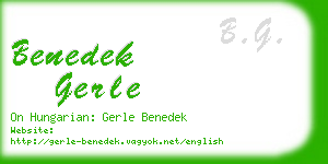 benedek gerle business card